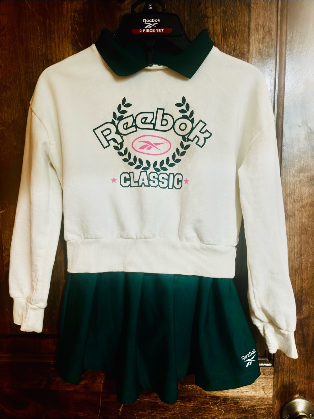 Reebok Girls' Cream Sweatshirt with Skort